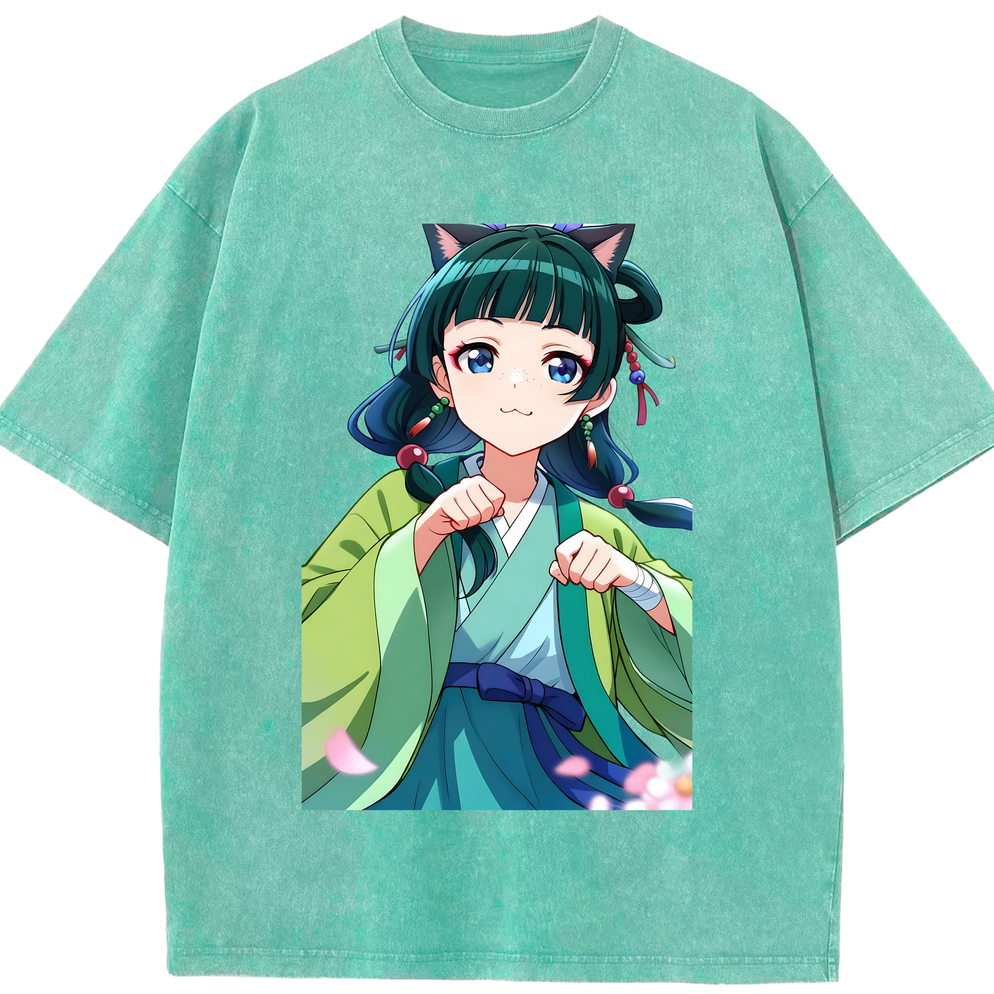 （画像用） 薬屋のひとりごと The Apothecary Diaries 綿100% ヴィンテージ風 半袖Tシャツ（フロントプリント）